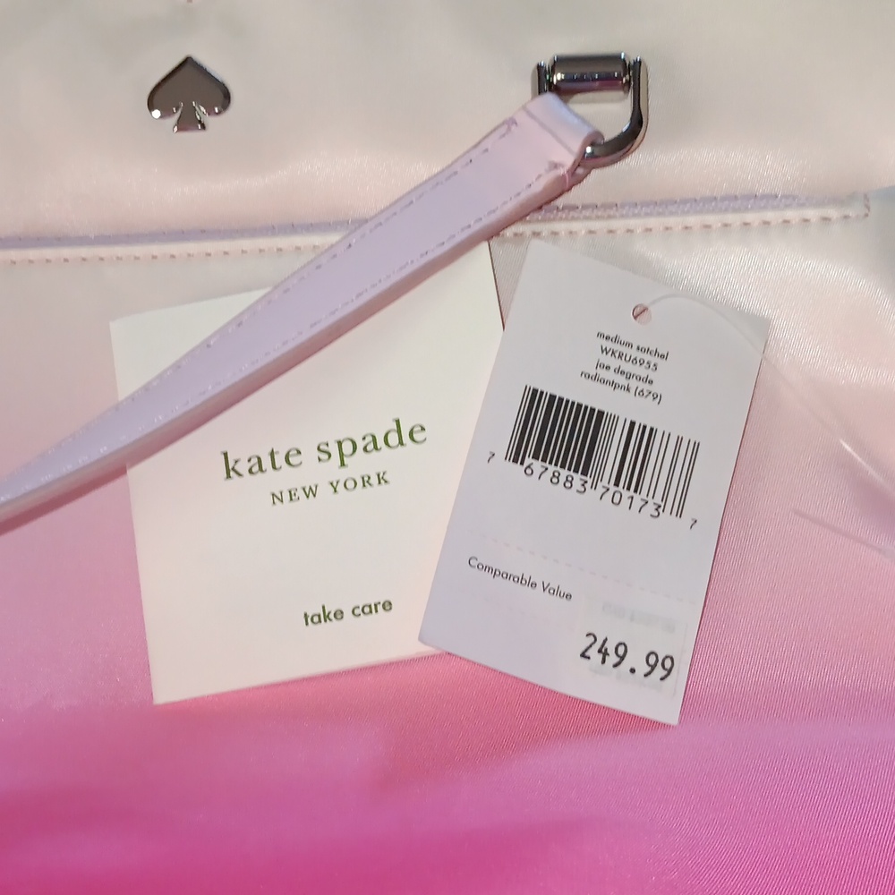 Kate Spade Jae Nylon Satchel Pink Ombre. - Picture 5 of 5